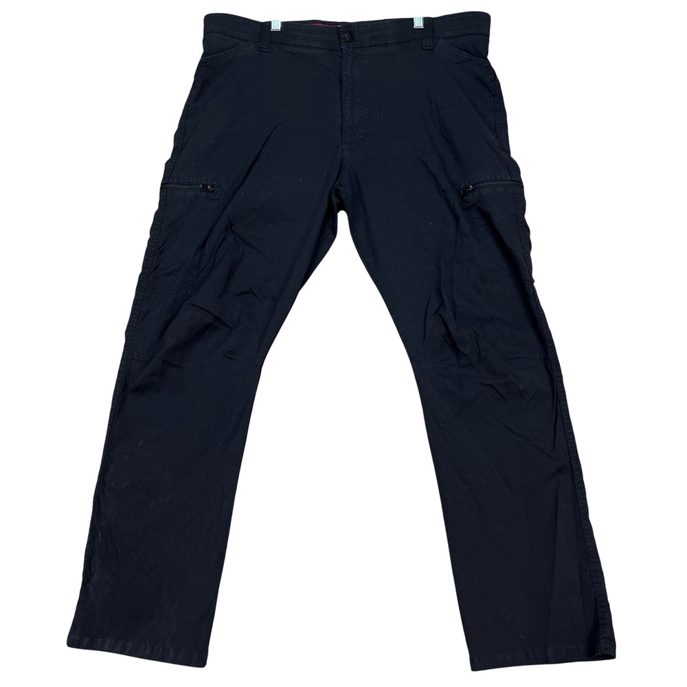 Wrangler ATG‎ Pants Mens 40x30 Black Cargo Elastic Waist Gusset in Knees Stretch